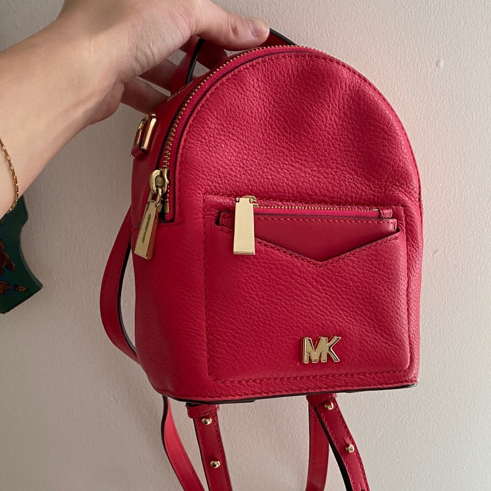 Michael Kors Scarlet Red Mini Backpack
